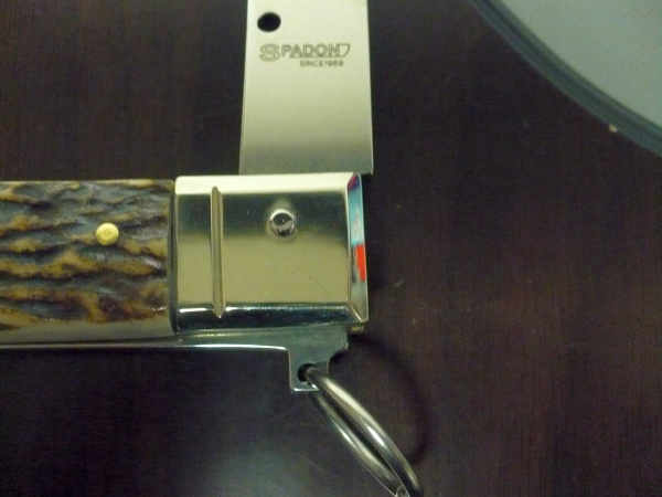 Famiglia Spadon - stiletto  falcon /28 - corno di cervo / deer horn - lama a swedge vecchio stile - 9