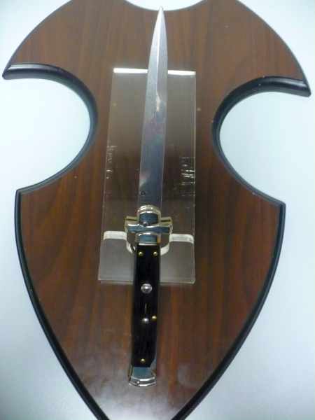 Italian stiletto - AGA Campolin - maltese / crociato - 28cm - legno ebano / ebony wood