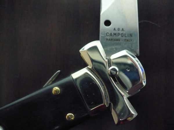 Italian stiletto - AGA Campolin - maltese / crociato - 28cm - legno ebano / ebony wood