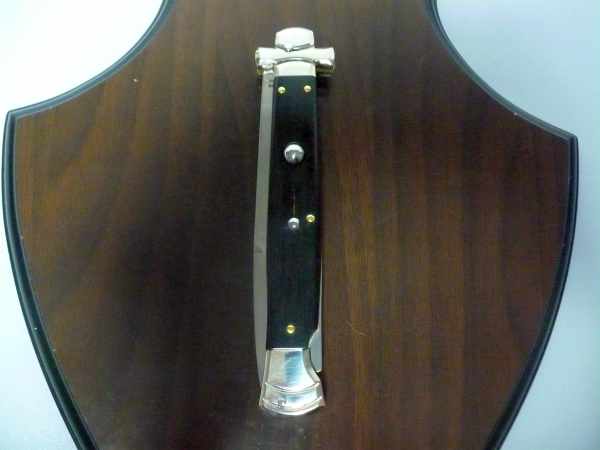 Italian stiletto - AGA Campolin - maltese / crociato - 28cm - legno ebano / ebony wood