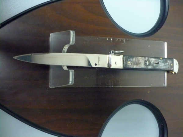 Famiglia Spadon - stiletto  falcon /28 - bufalo brasiliano - lama a swedge vecchio stile - 6