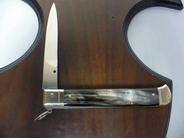 Famiglia Spadon - stiletto  falcon /28 - bufalo brasiliano - lama a swedge vecchio stile - 6