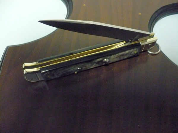 Famiglia Spadon - stiletto  falcon /28 - bufalo brasiliano - lama a swedge vecchio stile - 6