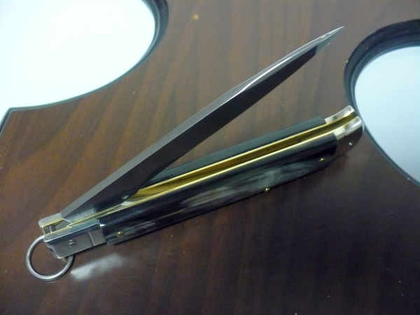 Famiglia Spadon - stiletto  falcon /28 - bufalo brasiliano - lama a swedge vecchio stile - 6