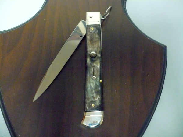 Famiglia Spadon - stiletto  falcon /28 - bufalo brasiliano - lama a swedge vecchio stile - 6