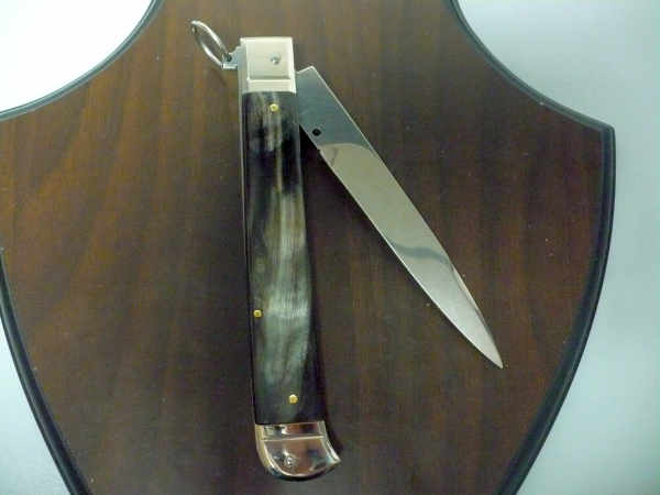 Famiglia Spadon - stiletto  falcon /28 - bufalo brasiliano - lama a swedge vecchio stile - 6