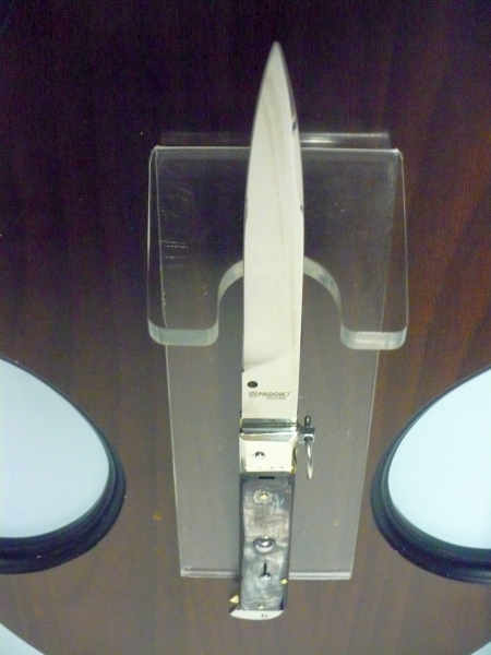 Famiglia Spadon - stiletto  falcon /28 - bufalo brasiliano - lama a swedge vecchio stile - 6