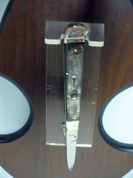 Famiglia Spadon - stiletto  falcon /28 - bufalo brasiliano - lama a swedge vecchio stile - 6