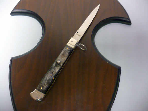 Famiglia Spadon - stiletto  falcon /28 - bufalo brasiliano - lama a swedge vecchio stile - 6