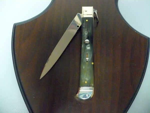 Famiglia Spadon - stiletto  falcon /28 - bufalo brasiliano - lama a swedge vecchio stile - 9