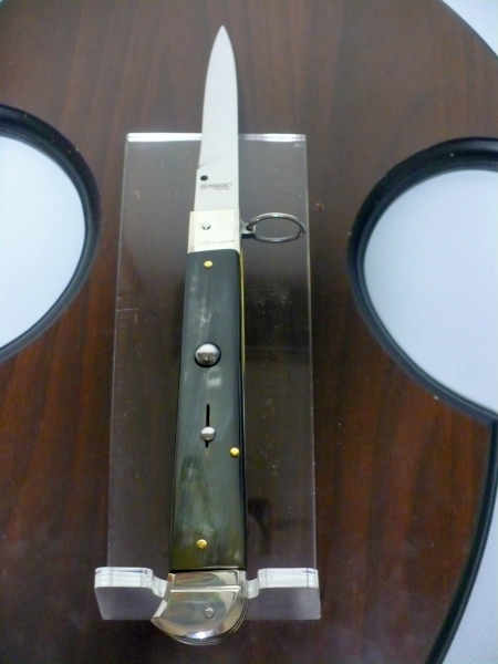 Famiglia Spadon - stiletto  falcon /28 - bufalo brasiliano - lama a swedge vecchio stile - 9
