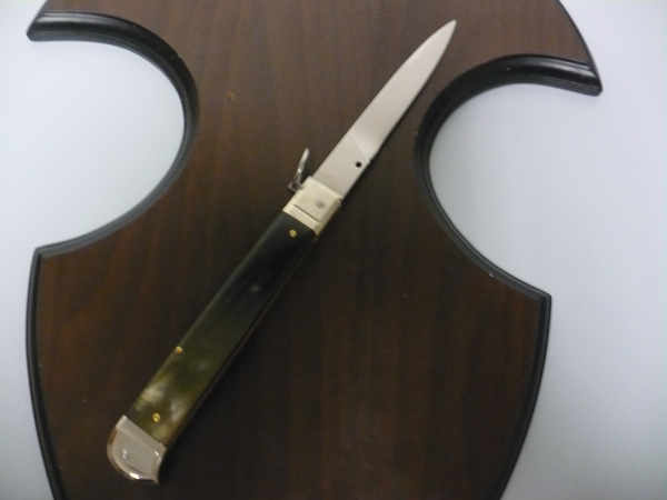 Famiglia Spadon - stiletto  falcon /28 - bufalo brasiliano - lama a swedge vecchio stile - 9