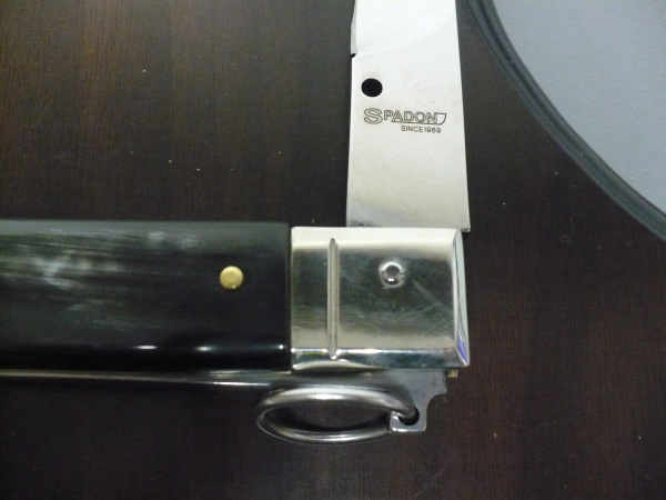 Famiglia Spadon - stiletto  falcon /28 - bufalo brasiliano - lama a swedge vecchio stile - 9