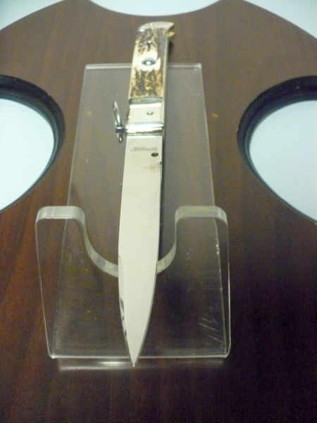 Famiglia Spadon - stiletto  falcon /28 - corno di cervo / deer horn - lama a swedge vecchio stile - 4