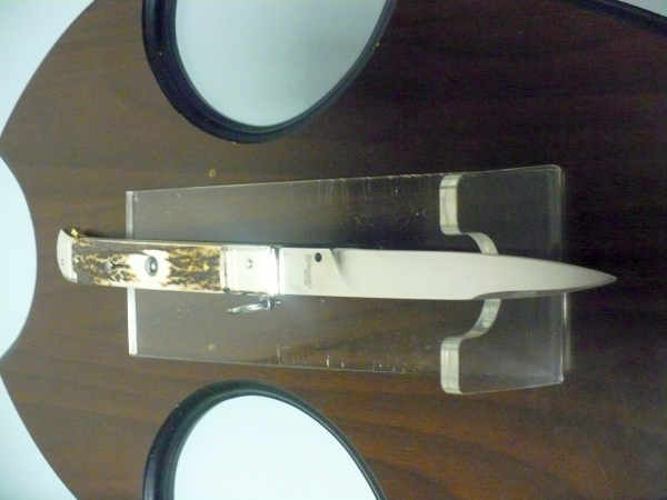 Famiglia Spadon - stiletto  falcon /28 - corno di cervo / deer horn - lama a swedge vecchio stile - 4
