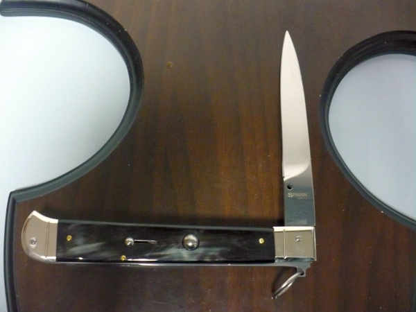 Famiglia Spadon - stiletto  falcon /28 - bufalo brasiliano - lama a swedge vecchio stile - 7