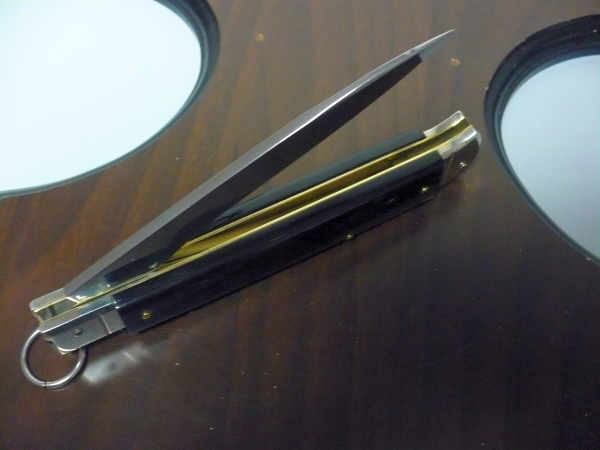 Famiglia Spadon - stiletto  falcon /28 - bufalo brasiliano - lama a swedge vecchio stile - 7