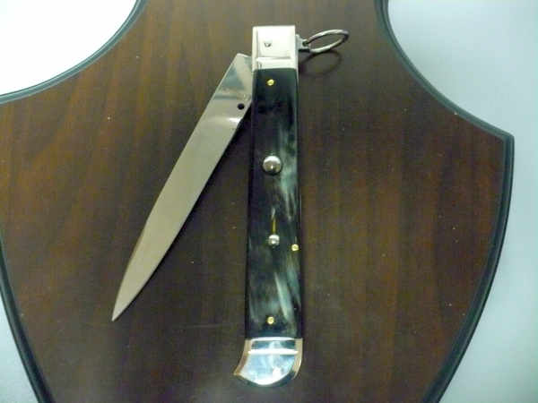 Famiglia Spadon - stiletto  falcon /28 - bufalo brasiliano - lama a swedge vecchio stile - 7