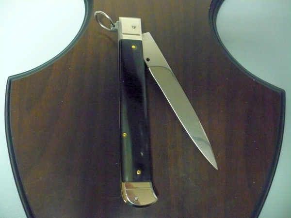 Famiglia Spadon - stiletto  falcon /28 - bufalo brasiliano - lama a swedge vecchio stile - 7