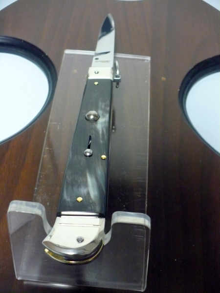 Famiglia Spadon - stiletto  falcon /28 - bufalo brasiliano - lama a swedge vecchio stile - 7
