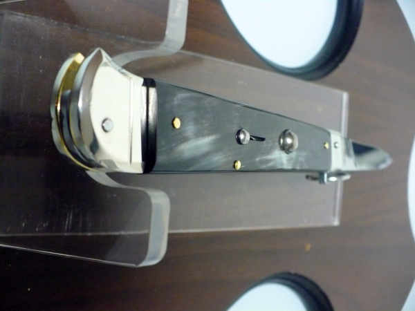 Famiglia Spadon - stiletto  falcon /28 - bufalo brasiliano - lama a swedge vecchio stile - 7