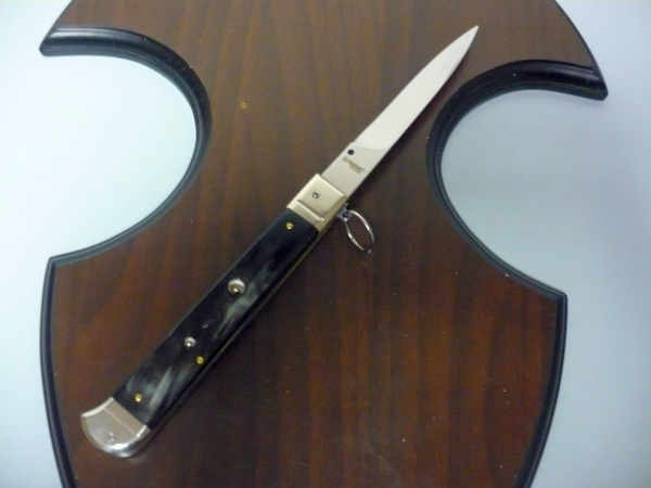 Famiglia Spadon - stiletto  falcon /28 - bufalo brasiliano - lama a swedge vecchio stile - 7