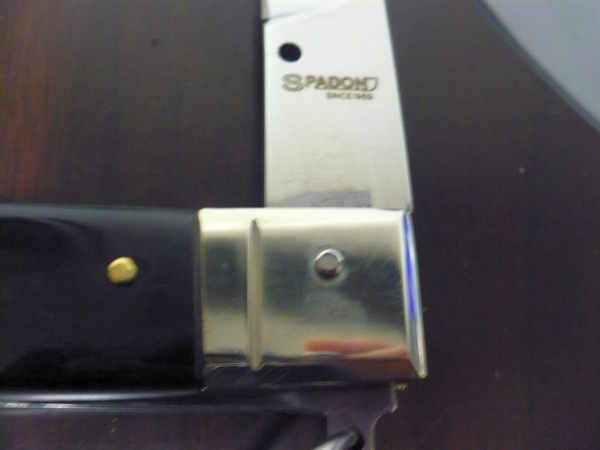Famiglia Spadon - stiletto  falcon /28 - bufalo brasiliano - lama a swedge vecchio stile - 7