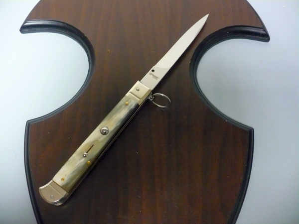 Famiglia Spadon - stiletto  falcon /28 - bufalo brasiliano - lama a swedge vecchio stile - 11