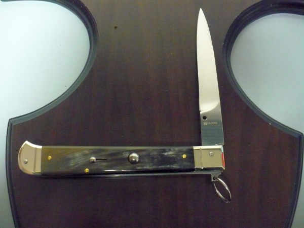 Famiglia Spadon - stiletto  falcon /28 - bufalo brasiliano - lama a swedge vecchio stile - 14