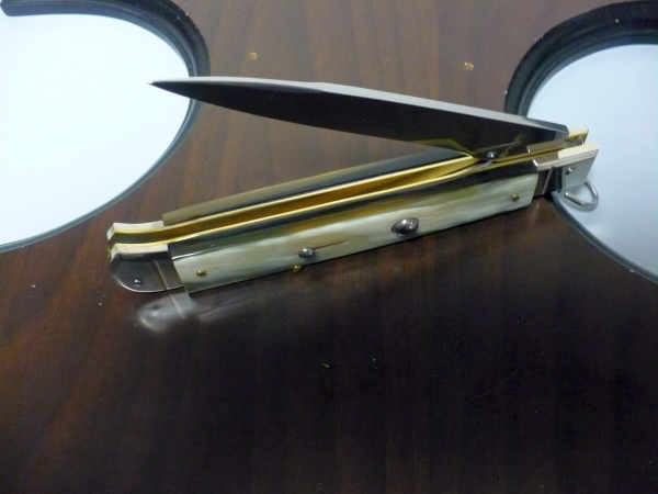 Famiglia Spadon - stiletto  falcon /28 - bufalo brasiliano - lama a swedge vecchio stile - 11