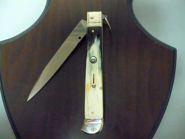 Famiglia Spadon - stiletto  falcon /28 - bufalo brasiliano - lama a swedge vecchio stile - 13