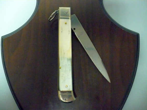 Famiglia Spadon - stiletto  falcon /28 - bufalo brasiliano - lama a swedge vecchio stile - 13