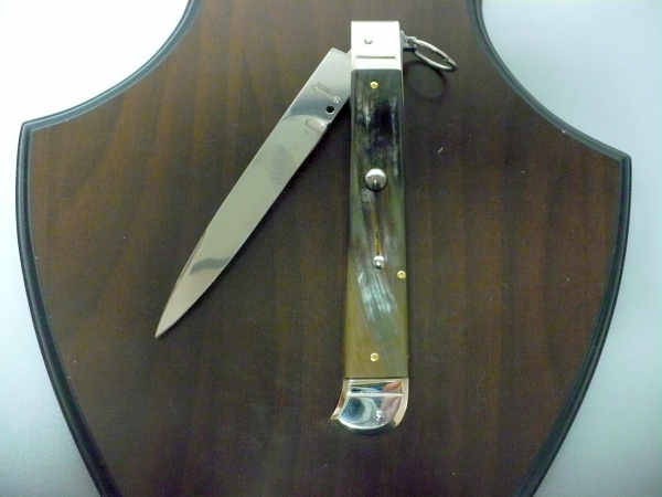 Famiglia Spadon - stiletto  falcon /28 - bufalo brasiliano - lama a swedge vecchio stile - 14