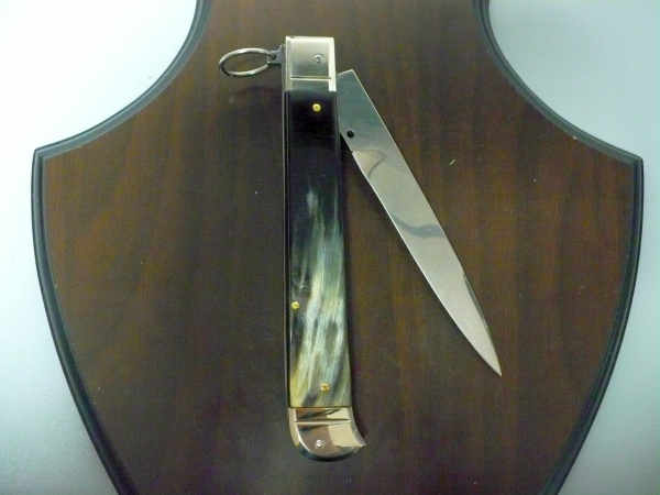 Famiglia Spadon - stiletto  falcon /28 - bufalo brasiliano - lama a swedge vecchio stile - 14