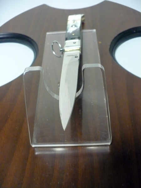 Famiglia Spadon - stiletto  falcon /28 - bufalo brasiliano - lama a swedge vecchio stile - 13