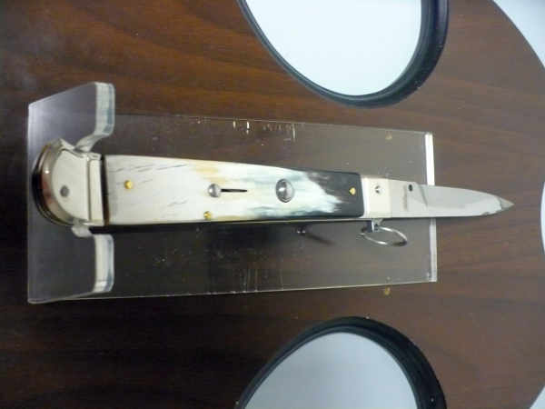 Famiglia Spadon - stiletto  falcon /28 - bufalo brasiliano - lama a swedge vecchio stile - 13