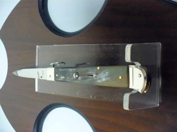 Famiglia Spadon - stiletto  falcon /28 - bufalo brasiliano - lama a swedge vecchio stile - 14