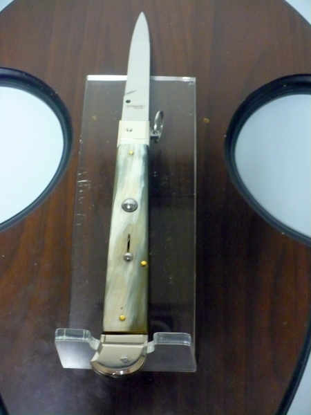 Famiglia Spadon - stiletto  falcon /28 - bufalo brasiliano - lama a swedge vecchio stile - 11