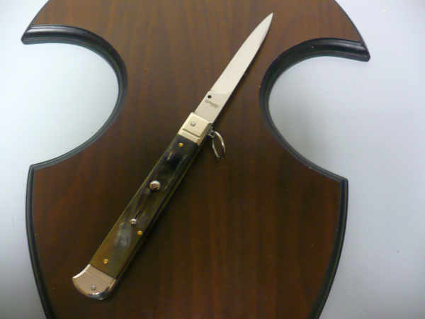Famiglia Spadon - stiletto  falcon /28 - bufalo brasiliano - lama a swedge vecchio stile - 14