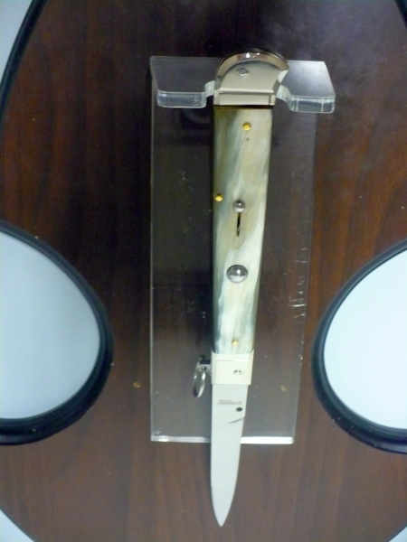 Famiglia Spadon - stiletto  falcon /28 - bufalo brasiliano - lama a swedge vecchio stile - 11
