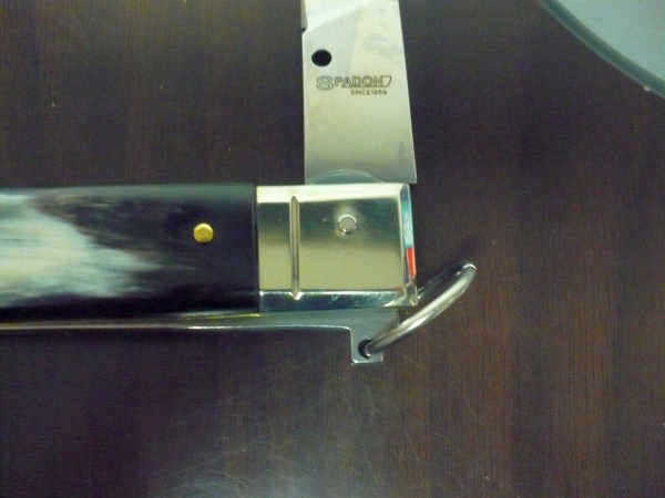 Famiglia Spadon - stiletto  falcon /28 - bufalo brasiliano - lama a swedge vecchio stile - 13