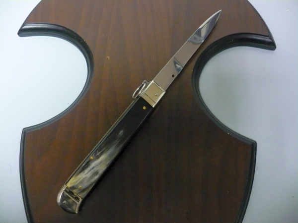 Famiglia Spadon - stiletto  falcon /28 - bufalo brasiliano - lama a swedge vecchio stile - 14