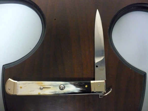 Famiglia Spadon - stiletto  falcon /28 - bufalo brasiliano - lama a swedge vecchio stile - 13