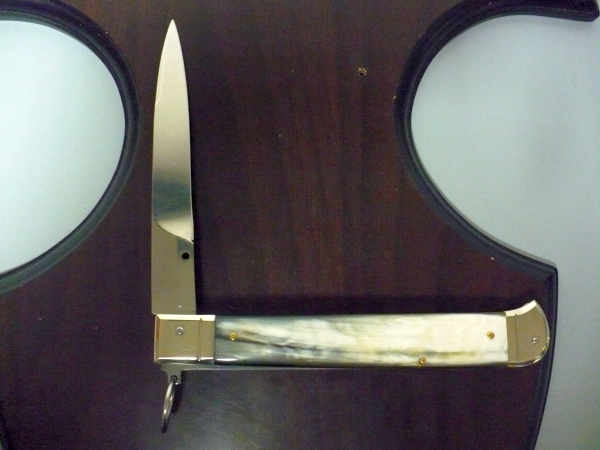 Famiglia Spadon - stiletto  falcon /28 - bufalo brasiliano - lama a swedge vecchio stile - 11