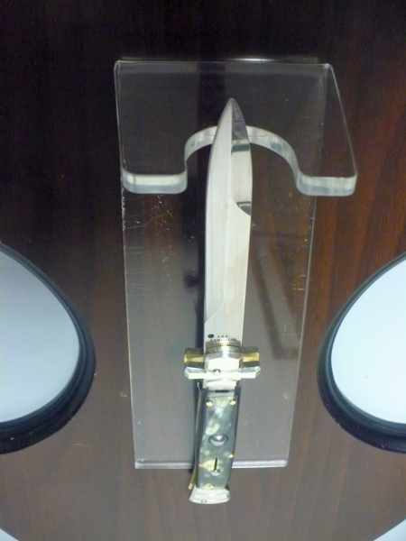 Italian stiletto - AGA Campolin - maltese / crociato - 23cm - corno di bufalo brasiliano / brazilian buffalo horn - 3