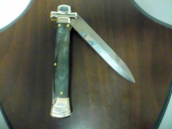 Italian stiletto - AGA Campolin - maltese / crociato - 23cm - corno di bufalo brasiliano / brazilian buffalo horn - 3