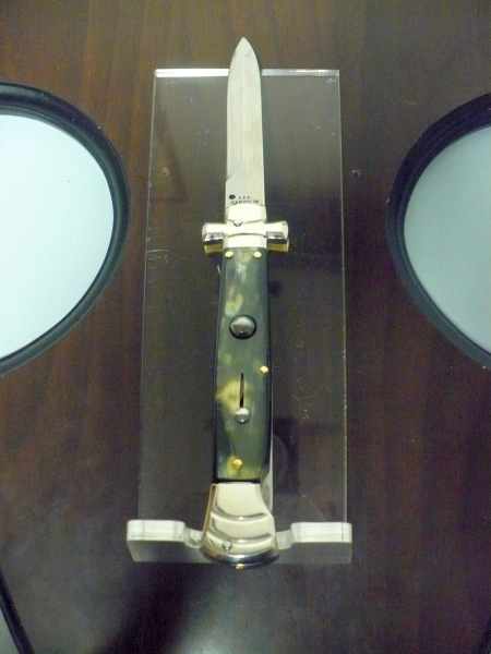 Italian stiletto - AGA Campolin - maltese / crociato - 23cm - corno di bufalo brasiliano / brazilian buffalo horn - 3