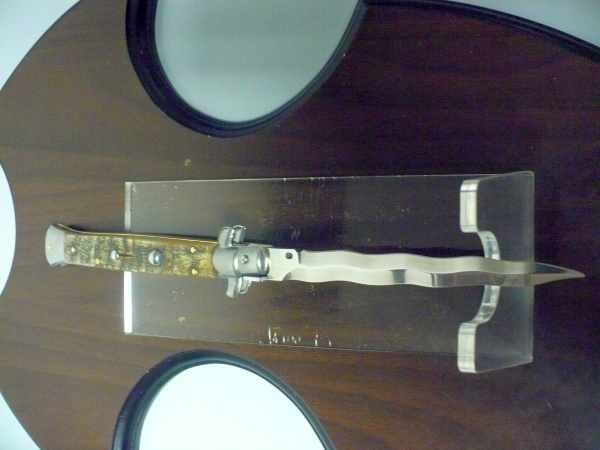 Frank Beltrame , italian stiletto - 28 cm , corno di ariete - lama kriss , modello FB 28/89K - 3