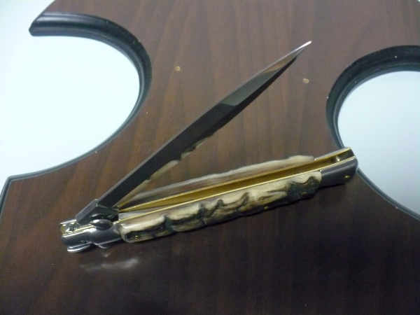 Frank Beltrame , italian stiletto - 28 cm , corno di ariete - lama dagger , modello FB 28/89D - 3