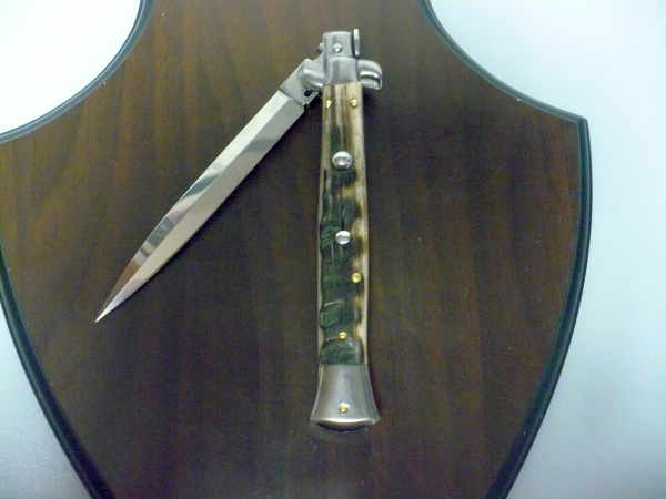 Frank Beltrame , italian stiletto - 28 cm , corno di ariete - lama dagger , modello FB 28/89D - 3